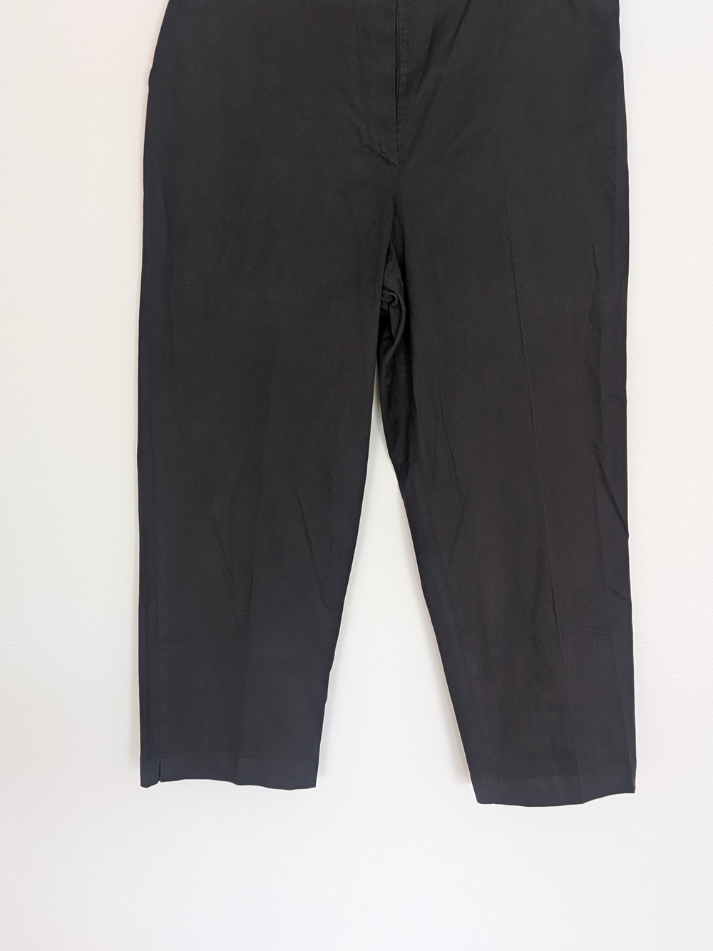 Burberry Black Button Zip Logo Accent Women's Golf  Dress Pants Cotton Blend - Picture 3 of 14